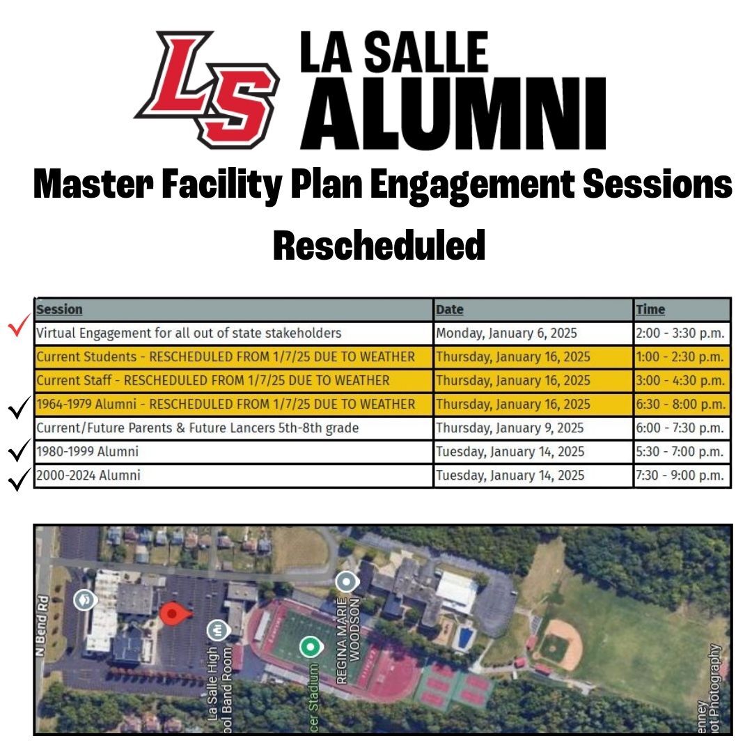 Master Facility Plan Sessions - Rescheduled